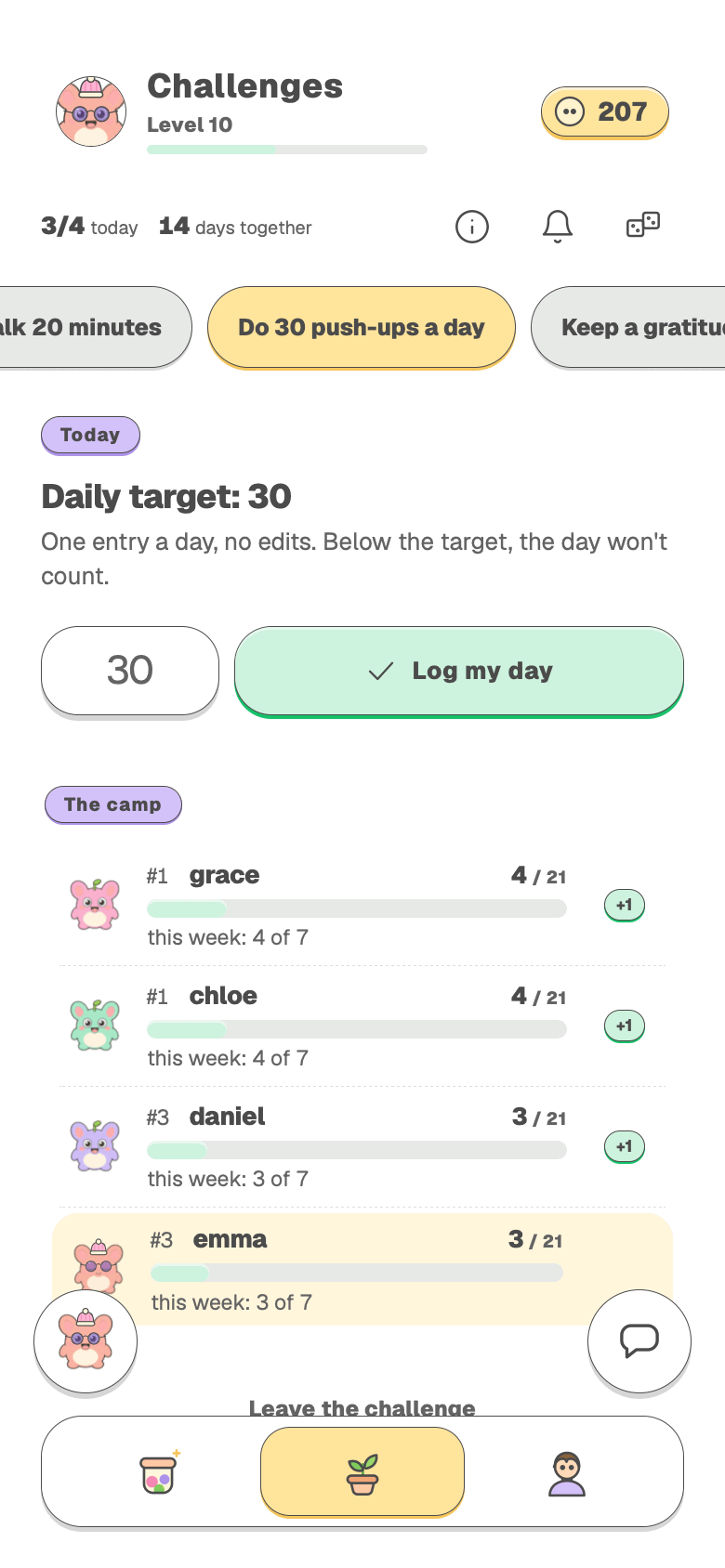 The day's check-in in a number challenge, not done yet
